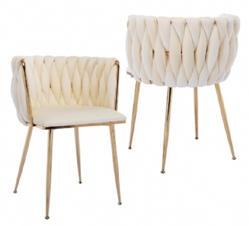 rattan velvet chair